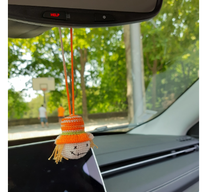 Scarecrow car charm, keychain, and Halloween ornament