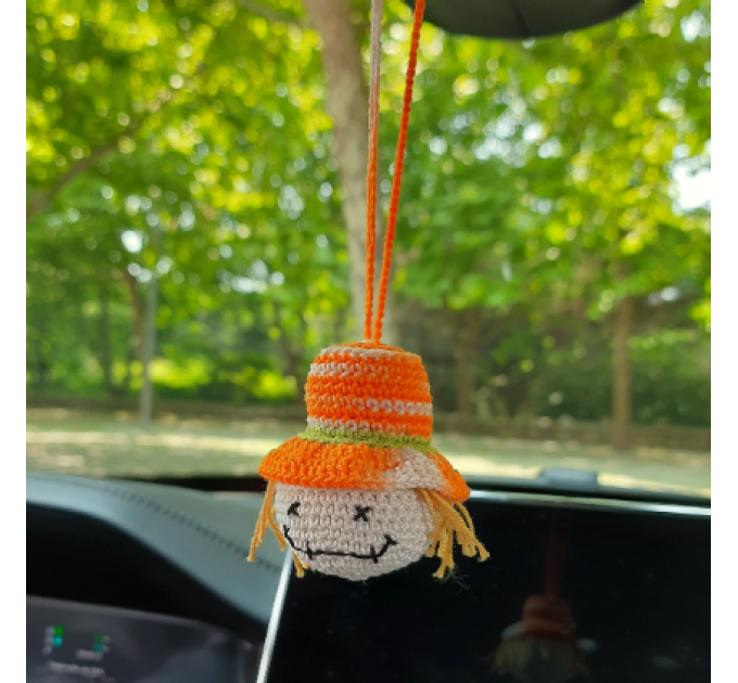 Scarecrow car charm, keychain, and Halloween ornament