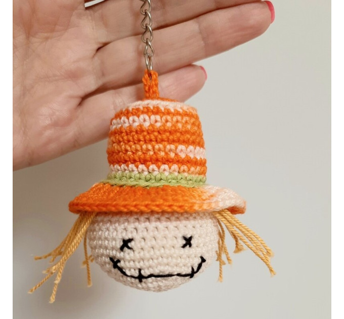 Scarecrow car charm, keychain, and Halloween ornament