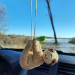 Sloth car charms hanging accessories, rear view mirror hanger crochet