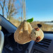 Sloth car charms hanging accessories, rear view mirror hanger crochet