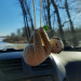 Sloth car charms hanging accessories, rear view mirror hanger crochet