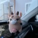 Сrochet cow car hanging rear view mirror charm, cute keychain, backpack pendant