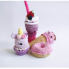 Play food set Crochet Milkshake Ice cream Donut Cupcake