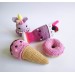 Play food set Crochet Milkshake Ice cream Donut Cupcake