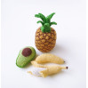 Crochet play food Pineapple play kitchen set fruit plushies Baby play gym eco toys Sensory toys baby