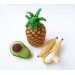 Crochet play food Pineapple play kitchen set fruit plushies Baby play gym eco toys Sensory toys baby