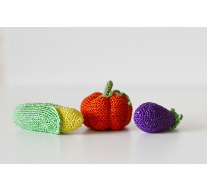 Kitchen play set Crochet vegetables