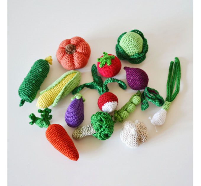 Kitchen play set Crochet vegetables