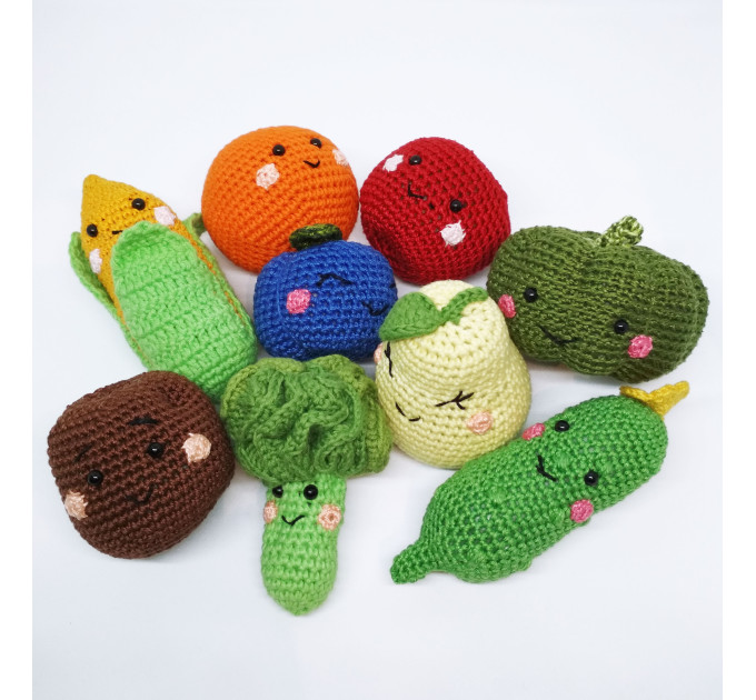 Crochet play food Toddler learning toy Monressori toys