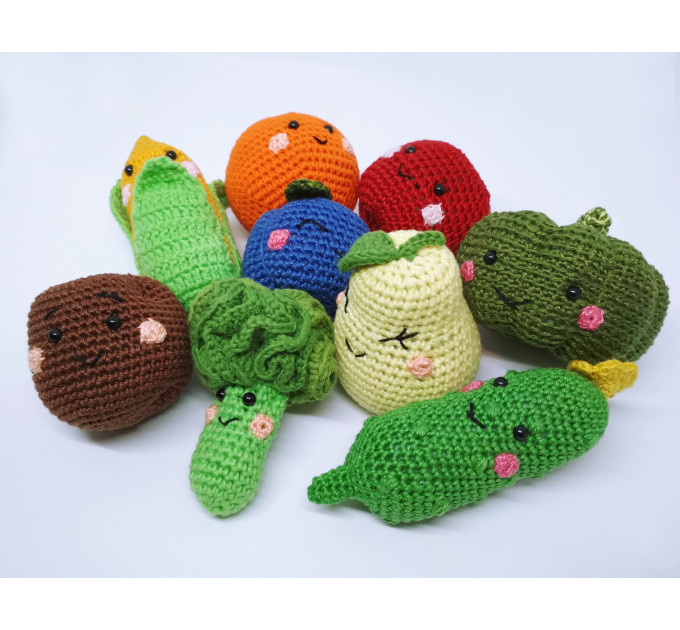 Crochet play food Toddler learning toy Monressori toys