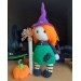 Crochet Halloween witch, cute interior doll, fall ornament