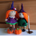 Crochet Halloween witch, cute interior doll, fall ornament