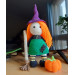 Crochet Halloween witch, cute interior doll, fall ornament