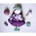 Crochet doll with hat Knit cute interoir doll with clothes