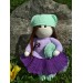 Crochet doll with hat Knit cute interoir doll with clothes