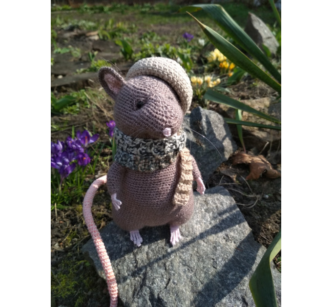 Crochet rat interior doll Pet memorial