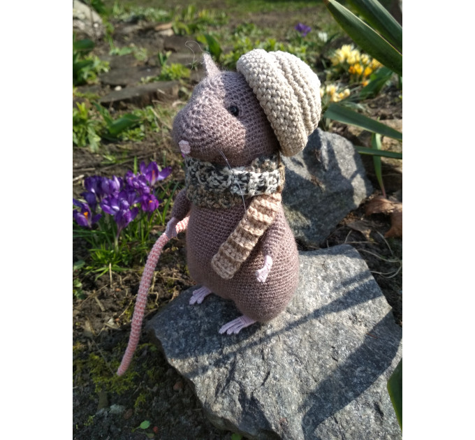 Crochet rat interior doll Pet memorial