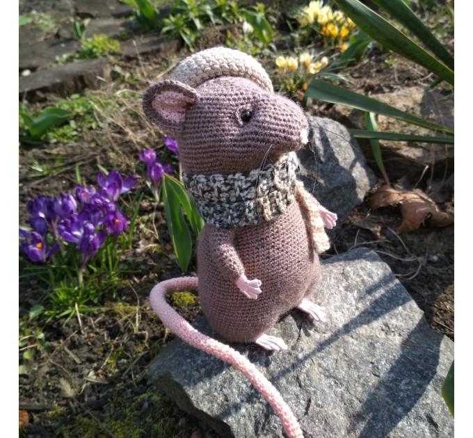 Crochet rat interior doll Pet memorial