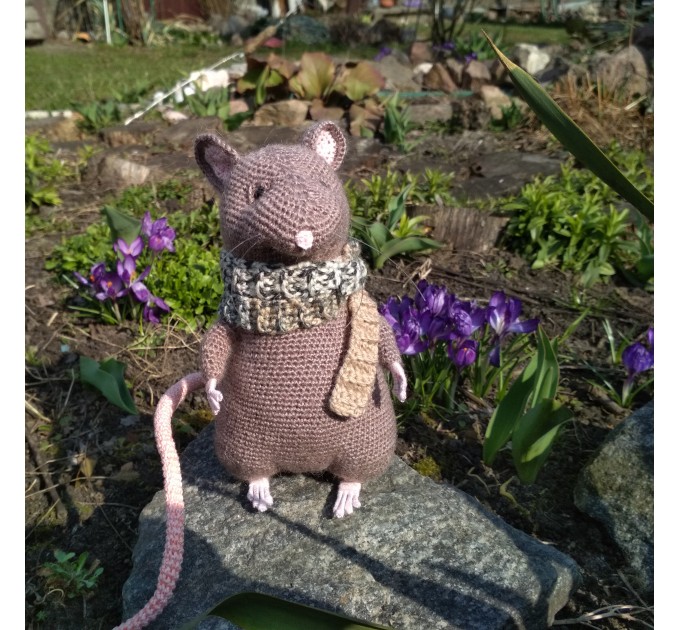 Crochet rat interior doll Pet memorial