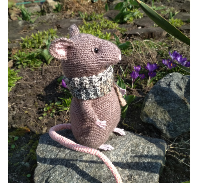 Crochet rat interior doll Pet memorial