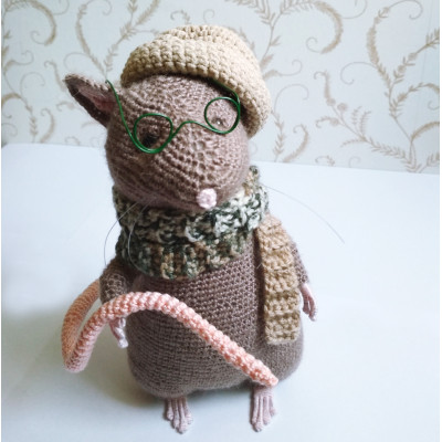 Crochet rat interior doll Pet memorial