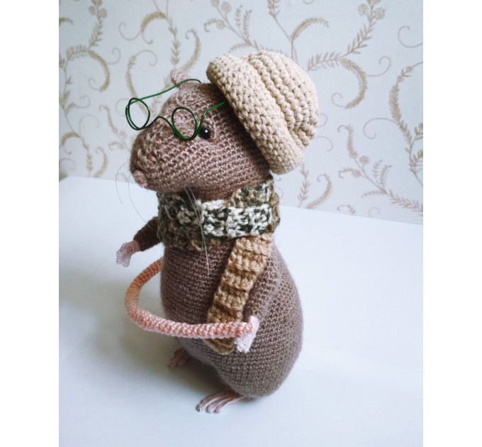 Crochet rat interior doll Pet memorial