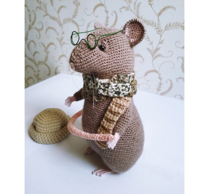Crochet rat interior doll Pet memorial