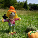 Crochet scarecrow interior doll, Halloween decoration, stuffed strawman