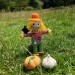 Crochet scarecrow interior doll, Halloween decoration, stuffed strawman