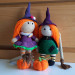Crochet witch, cute interior doll, Halloween set, fall decorations