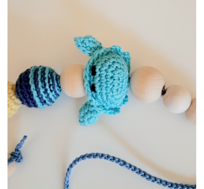Sea life crochet teething necklace