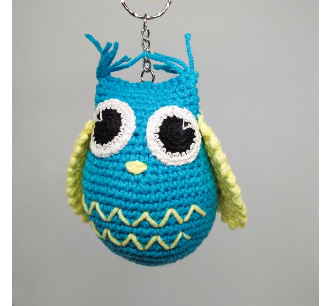 Owl keychain crochet Bag charm Mama owl best friend keychain Teacher friendship gift Valentine gift for wife