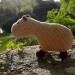 Capybara doll crochet plush toy for rodent lovers Capi lover cute interior doll gift beige animal Nephew niece present mom son gift