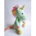 Crochet mint unicorn art doll Mint unicorn gifts