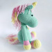 Crochet mint unicorn art doll Mint unicorn gifts