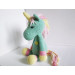 Crochet mint unicorn art doll Mint unicorn gifts