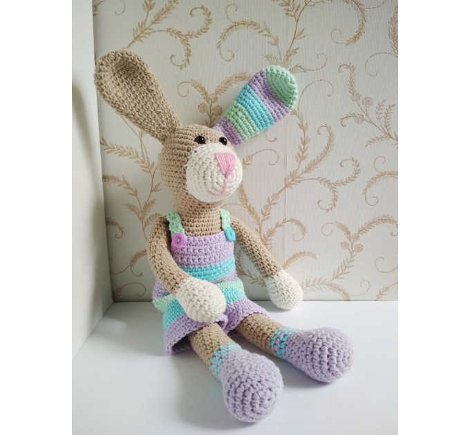 Crochet rabbit bunny doll toy Bunny stuffed animal Plush bunny boy