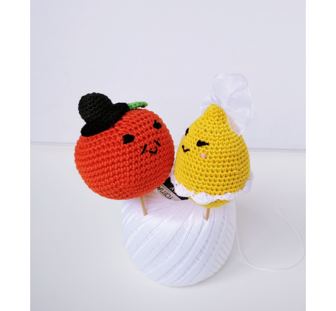 Funny 13th wedding cake topper First anniversary gift for couple Lemon party decor Gifts for parents Cotton anniversary