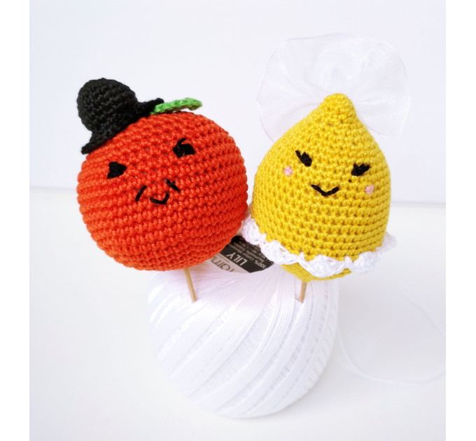 Funny 13th wedding cake topper First anniversary gift for couple Lemon party decor Gifts for parents Cotton anniversary