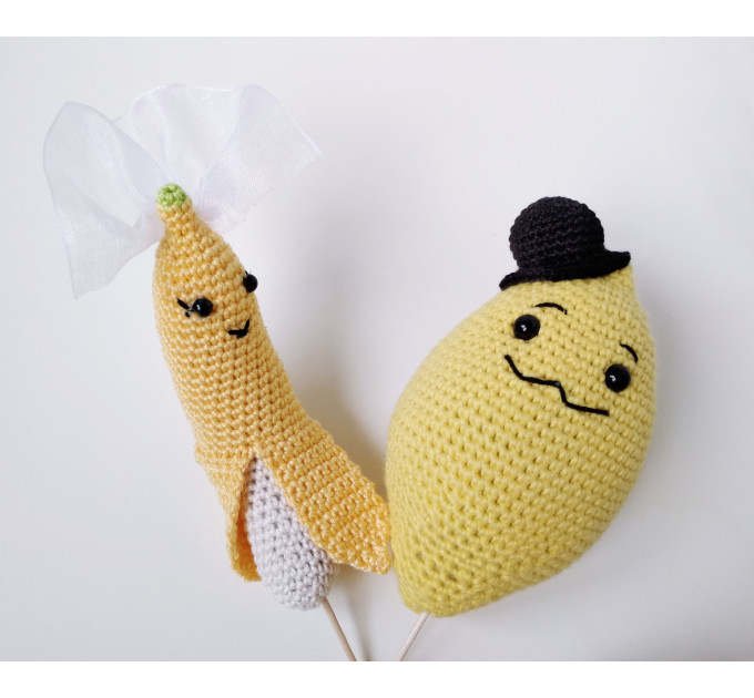 Funny cake topper 4th 13th anniversary gifts for him Wedding yellow decoration Gifts for couples Gift for husband