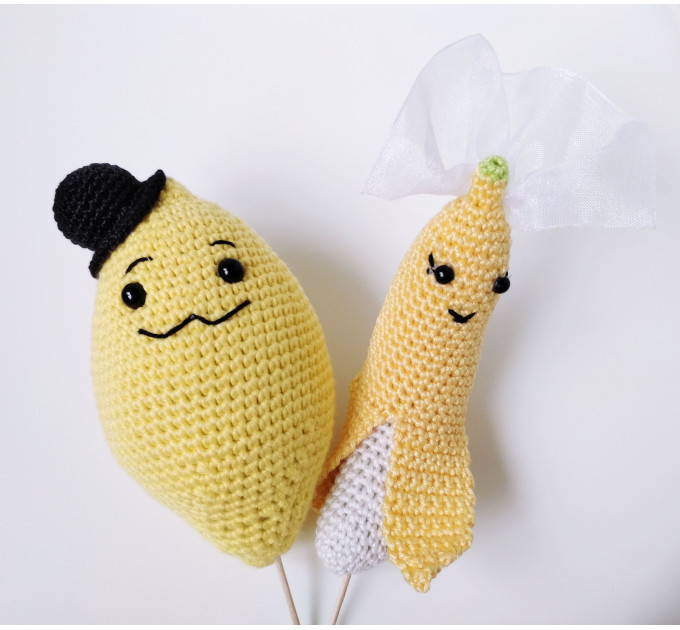 Funny cake topper 4th 13th anniversary gifts for him Wedding yellow decoration Gifts for couples Gift for husband